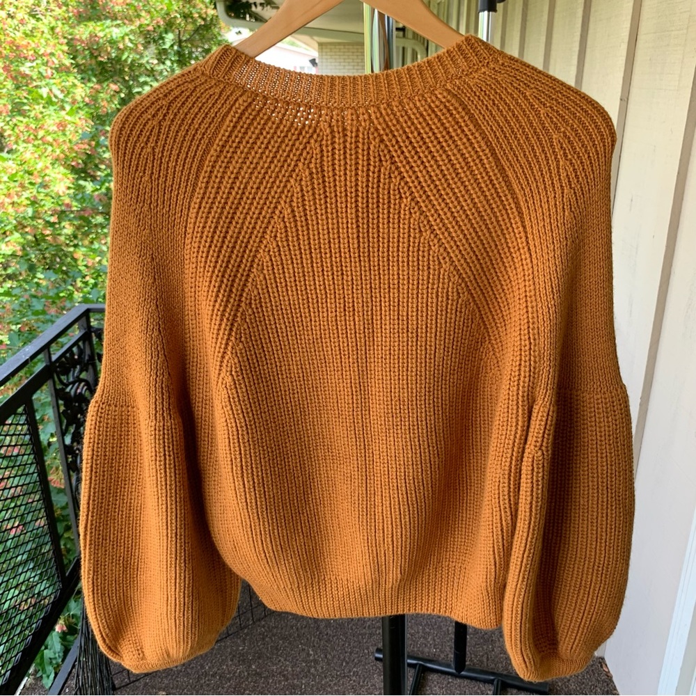 Mara Hoffman Anthropologie 100% Alpaca Balloon Sleeve Knit Pullover Sweater NWT - Picture 5 of 10